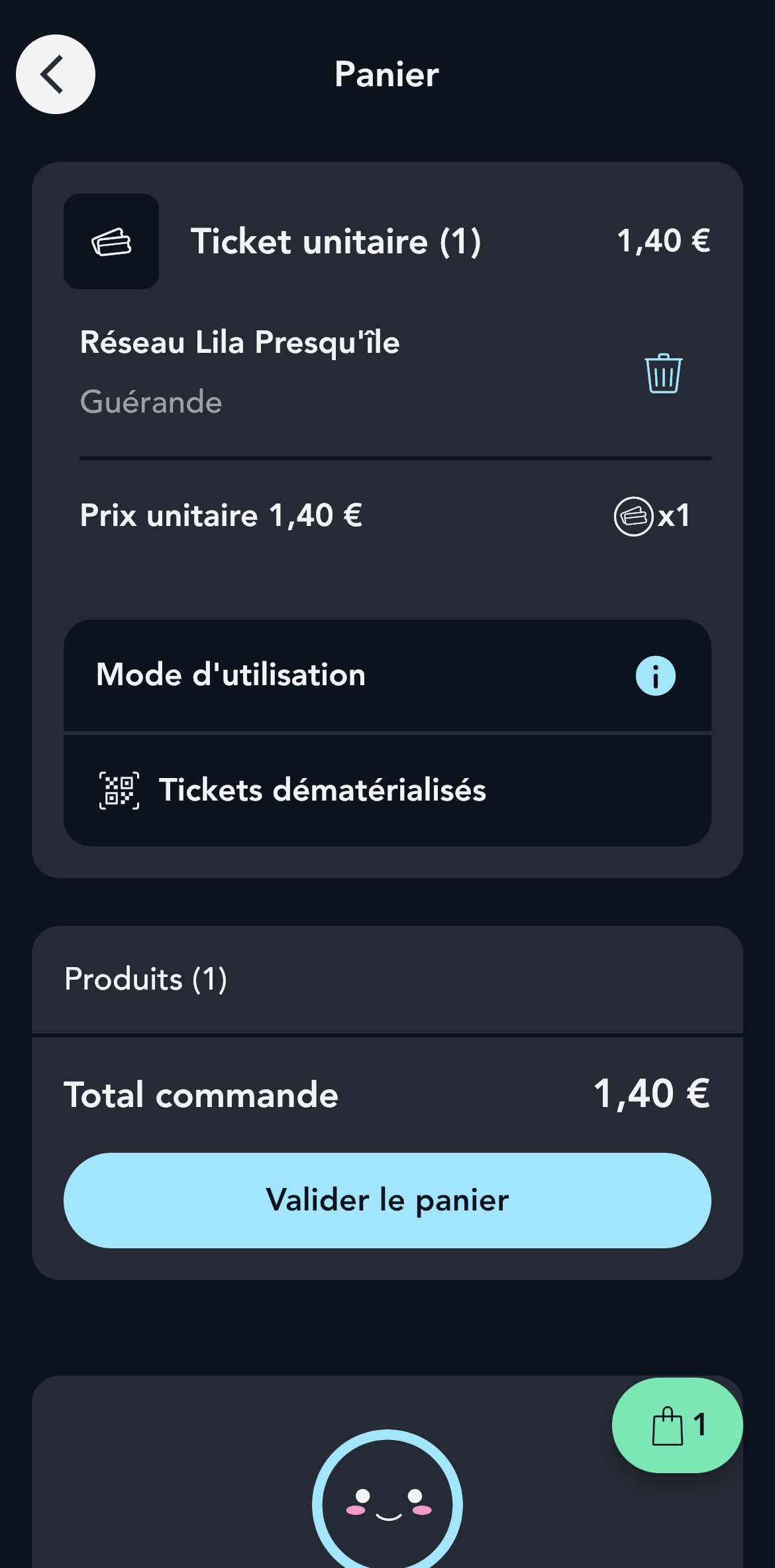 image de validation du panier